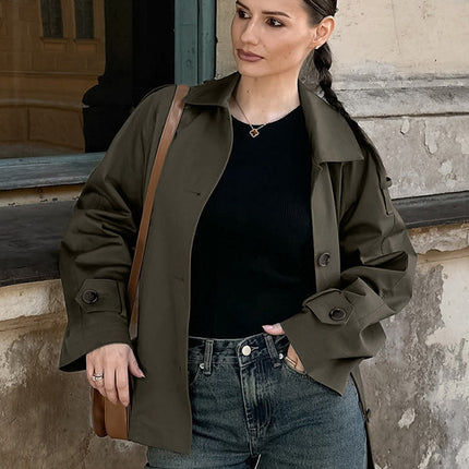 High-end Loose Slim-fit Long-sleeve Lapel Versatile Commuter Jacket