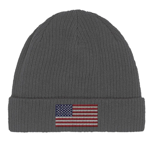 American Flag Beanie – Stylish Warm Knit Hat for Men & Women