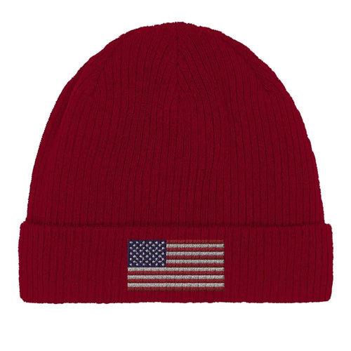 American Flag Beanie – Stylish Warm Knit Hat for Men & Women