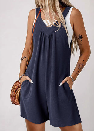 Knitted Side-pocket Overalls