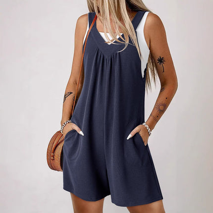 Knitted Side-pocket Overalls