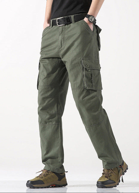 Spring Three-dimensional Pocket Straight-leg Trousers Outdoor