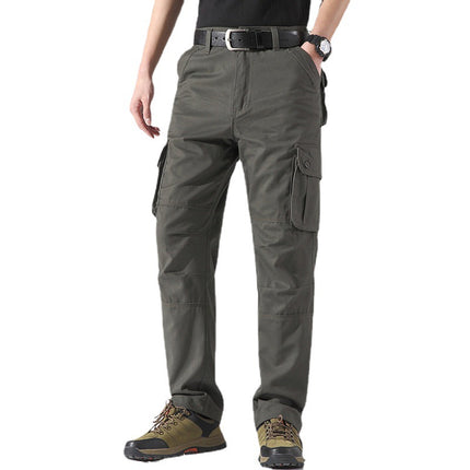 Spring Three-dimensional Pocket Straight-leg Trousers Outdoor