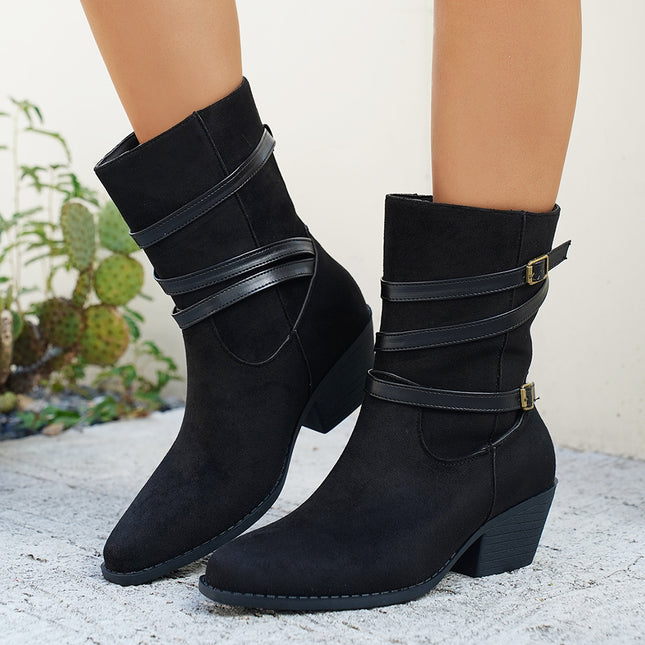 Cotton Low-cut Vintage-style Boots New Design
