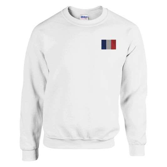 Sweatshirt with the French flag in embroidery