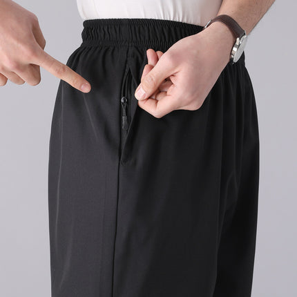 Solid Color Black Loose High Waist Comfort Breathable Breeches