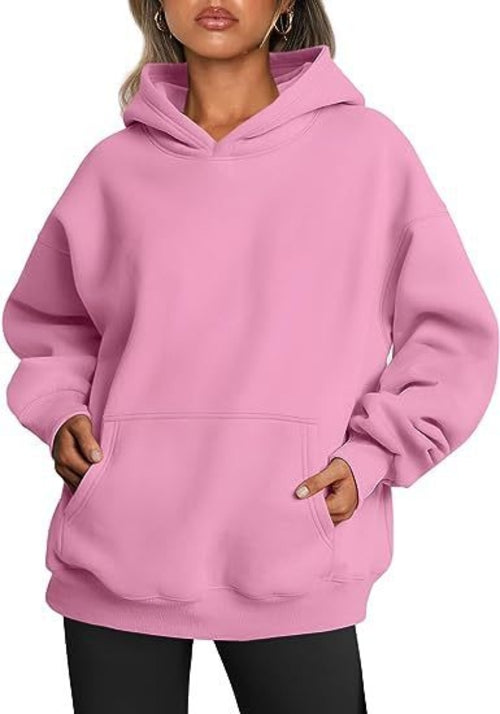 Women's Hoodies With Pockets Fashion Solid Sweatshirt Oversized Hooded