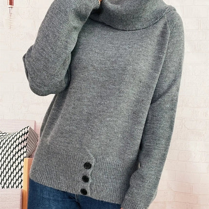 Striped Turtleneck Long Sleeve Sweater