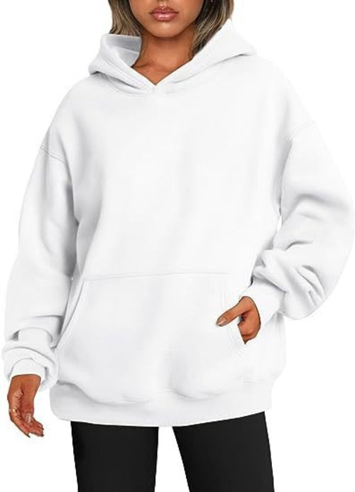 Women's Hoodies With Pockets Fashion Solid Sweatshirt Oversized Hooded