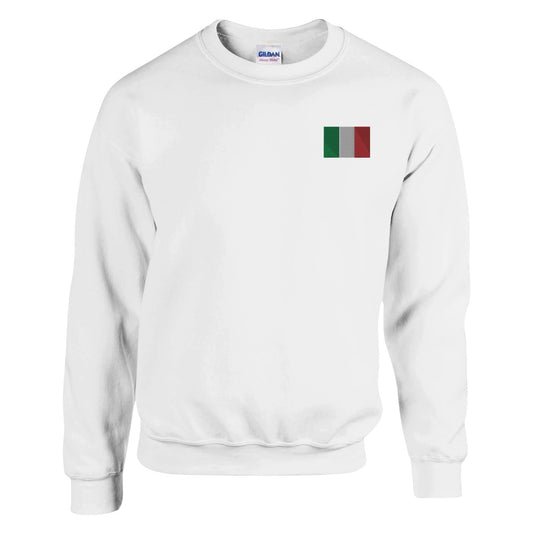 Embroidered Italy Flag Sweatshirt