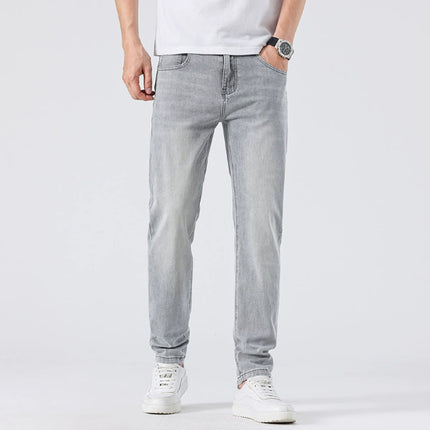 Light Wash Jeans Slim Straight Leg Pants