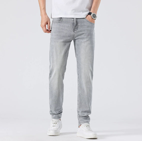Light Wash Jeans Slim Straight Leg Pants