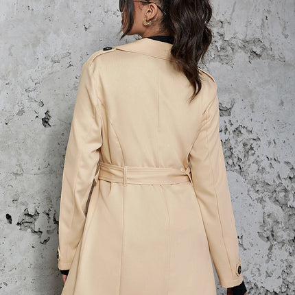Women's Mid-length Trench Coat British Style Coat