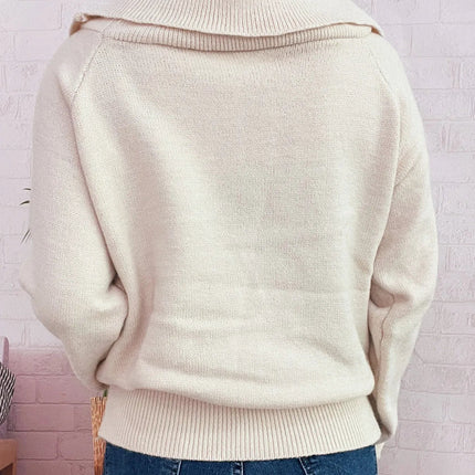 Striped Turtleneck Long Sleeve Sweater