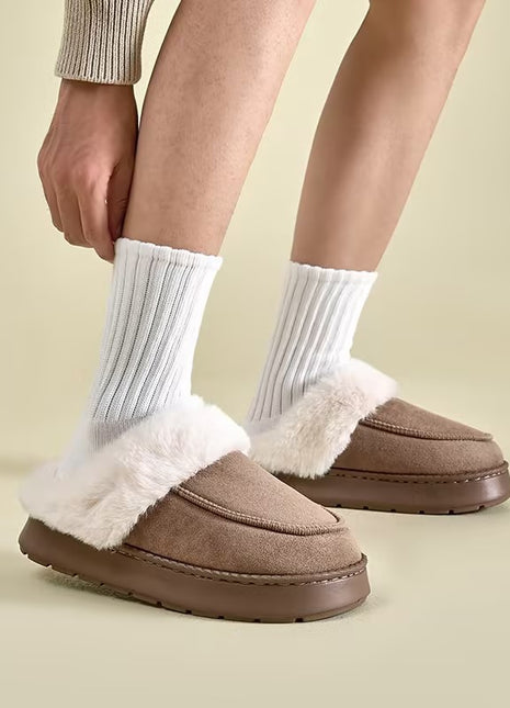 Indoor Home Non-slip Plush Thermal Base Men's Cotton Slippers