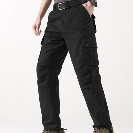 Spring Three-dimensional Pocket Straight-leg Trousers Outdoor