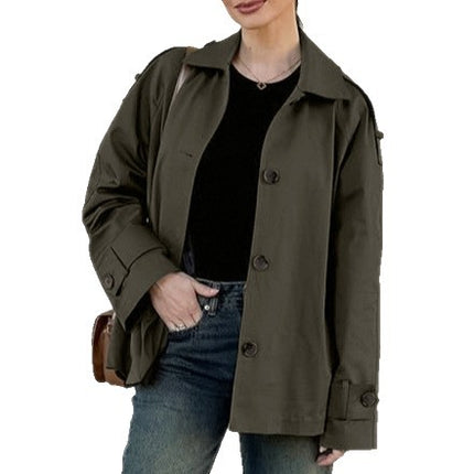 High-end Loose Slim-fit Long-sleeve Lapel Versatile Commuter Jacket