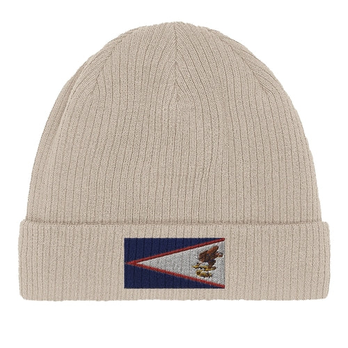 American Samoa Flag Beanie – Soft Warm Knit Hat for Men & Women