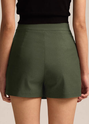 High-waisted Split Skirt-trousers