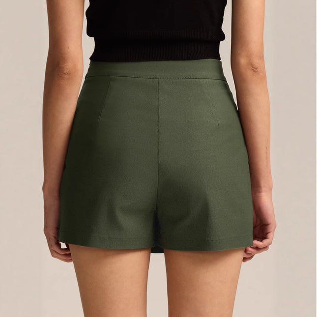 High-waisted Split Skirt-trousers