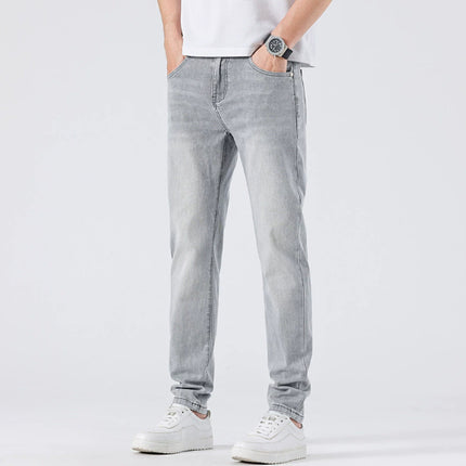 Light Wash Jeans Slim Straight Leg Pants