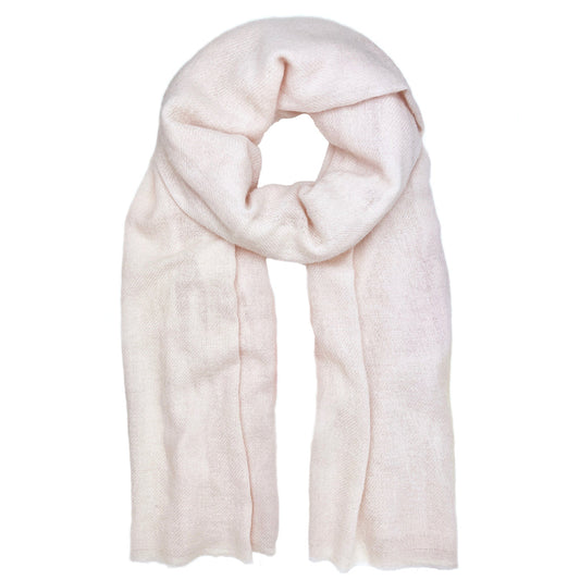 Luxury Cashmere Scarf in Rose – Handwoven Winter Wrap for Gifting